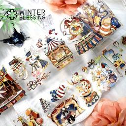 Fita Transparente Fantasia Decorativa para Scrapbooking, Magic House PET Adesivos, Jornal Papelaria Estética, 2m Rolo - Image 4