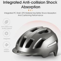 West biking urbano lazer commuter capacete moldagem integrada anti-colisão ciclismo capacetes de segurança confortável respirável unisex - Image 2