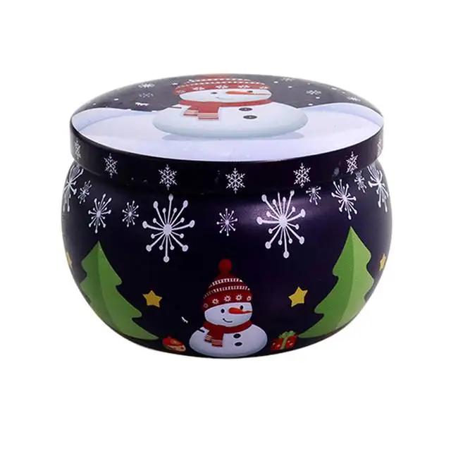 Armazenamento Festivo em Tambor: Caixas de Natal para Doces, Cookies e Velas Perfumadas