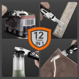 NexTool-Canivete Dobrável Multiuso, 12 em 1, EDC, Tesoura, Tático, Sobrevivência, Portátil, Camping, Mini Multi Ferramenta - Image 4