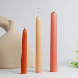 DIY Acrílico Vela Molde Fácil Desmoldagem Longo Pilar Cera Molde Pc Plástico Longo Tira Vela Molde Casa Mesa Decoração Ornamentos - Image 4