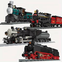 Blocos de construção de locomotivas para crianças, Tijolos modulares, Modelo técnico, Locomotiva, CN5700, GWR Steam Train, Railway Express, Brinquedos Presentes - Image 1