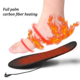 Palmilhas aquecidas USB elétricas, Almofada de aquecimento, Pés mais quentes, Esteira de aquecimento para esportes ao ar livre, Inverno quente, 2 pares - Image 2