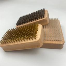 3 pçs punho de madeira latão/nylon/crina escova de depilação de esqui snowboard ferramenta de manutenção escova de cera de neve escova de esqui acessórios de esqui - Image 4