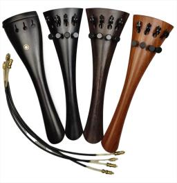 Full Size Profissional Violoncelo Tailpiece com Corda Gut, Fibra De Carbono, Madeira De Ébano, Rosewood Violoncelo Acessórios, 4/4 - Image 1