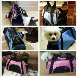 Portable Pet Carrier Bag para gatos e cães, Bolsa de viagem respirável, saco de transporte, malha, dobrável, cães pequenos - Image 6