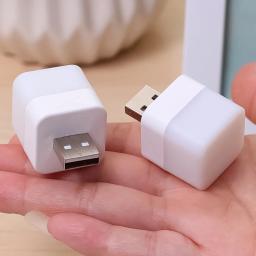 Mini LED Night Light, Lâmpada USB Plug, Carregamento do banco de potência, Livro de luzes, Pequena leitura quadrada, Lâmpadas de proteção para os olhos - Image 4