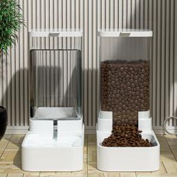 HOOPET-alimentação automática água tigela, transparente pet food armazenamento dispensador, recipiente para cachorro e gatinho, cão e gato acessórios - Image 2