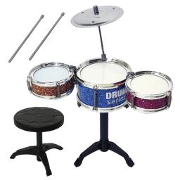 Instrumento de Percussão para Crianças, Jazz Drum Set, 3 Tambores, Brinquedo Educativo, Iniciantes, Montessori, Presente de Aniversário - Image 1