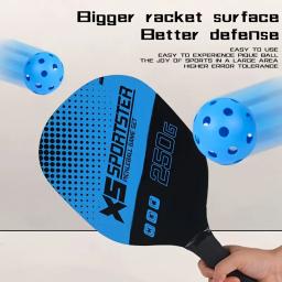 Conjunto de raquete de pickleball (2 raquetes + 4 bolas + 1 saco de cosméticos) placa base de álamo de alta qualidade conjunto de raquete de pickleball esportes ao ar livre especial iniciantes raquete de treinamento de entrada praia equipamentos esportivos - Image 4