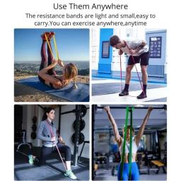Faixas de resistência exercício elástico casa yoga equipamentos de ginástica acessórios esportes power pull-up assist banda musculação - Image 4