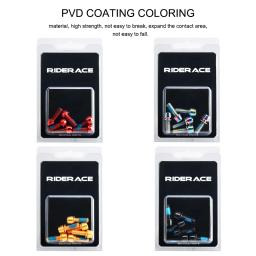 6 pçs pinça de freio a disco da bicicleta parafuso braçadeira parafusos fixos m6 * 18mm titânio-banhado colorido aço inoxidável para mtb mountain bike - Image 5