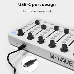 MIDI controlador misturando console, bateria de conexão BT, fonte tipo C, controlador USB, Mixer para a maioria dos instrumentos eletroacústicos - Image 3
