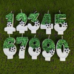 Número Velas para Bolo De Aniversário, Velas De Futebol, Cupcake Toppers, Suprimentos De Decoração Do Bolo - Image 1