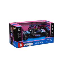 Novo 2024 bburago f1 1:43 bwt alpine a524 duas cores azul rosa liga modelo fundido # 10 # Presente de brinquedos modelo de carro de fórmula 31 - Image 5