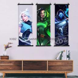 Valorant rolos fotos jogo quente arte da parede presságio pintura em tela viper decoração de casa sova anime cartaz dos desenhos animados figuras phoenix - Image 3