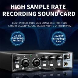 Depusheng-MD22 Interface de áudio, USB 3.0, placa de som com monitoramento, guitarra elétrica, gravação ao vivo, estúdio, canto, micro - Image 4