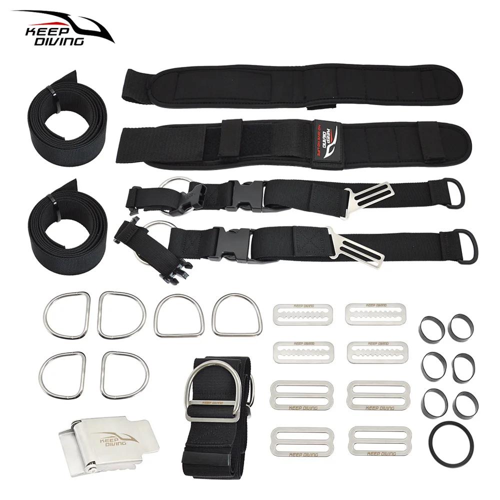 Ajustável Backplate Arnês Set para Mergulho, BCD Ultraleve Backplane Acessórios, Crotch Strap, Cinto de Peso, Acessórios de Mergulho - Image 1