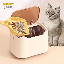 Caixa de lixo portátil para gatos, Bedpan removível, Kitty Pan totalmente fechado, vaso sanitário para coelhos, gatos médios e grandes, pequenos animais - Image 1