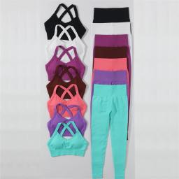 Conjunto de treino de 2 peças para mulheres, shorts de ioga, roupas esportivas, roupas esportivas, roupas de ginástica - Image 6