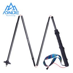 2 pçs aonijie e4204 pólos de trekking dobráveis leves fibra carbono bengala cordão fixo para caminhadas montanhismo - Image 1