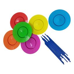 Jogo ao ar livre girando placas com varas, malabarismo Set, iniciantes, 6 pcs - Image 2