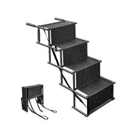 Rampa dobrável portátil ao ar livre para animais de estimação, design ajustável, forte capacidade de rolamento, cão e gato, escada para carro - Image 6