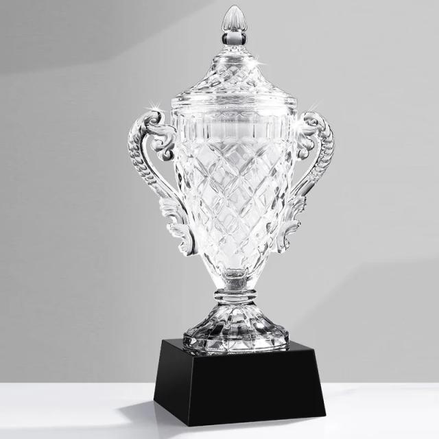 Troféu de Cristal Personalizado para Esportes: Futebol, Basquete, Pesca e Mais - Prêmio Comemorativo e Decoração para o Lar