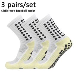 Meias de futebol para esportes respiráveis para crianças, meias de futebol antiderrapante de silicone, aperto quadrado, 3 pares, 34-39 - Image 5