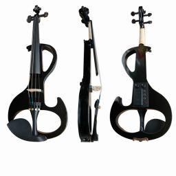 Conjunto de violino elétrico para adultos, instrumentos de cordas, instrumentos musicais, violino com estojo rígido, violino, tamanho 4/4 - Image 2