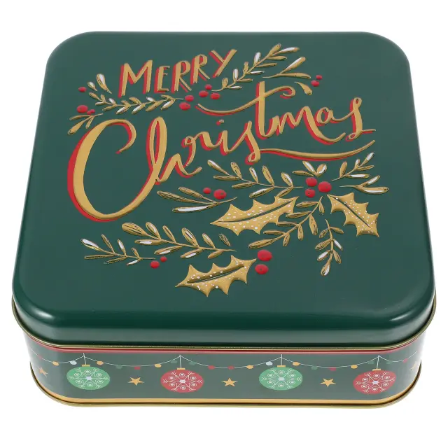Caixa de Armazenamento para Biscoitos e Doces de Natal com Tampas - Ideal para Presentes 170x170x62 cm