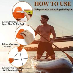 Prancha de surf barco bote pvc patch com aço inoxidável d anel deck aparelhamento sup almofada anel triângulo kit de corda bungee acessórios - Image 3