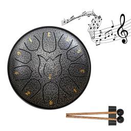 Aço Rain Drum para Outside Garden, bateria etérea, mão Pan Drum, baqueta, percussão instrumento musical, pandeiro, 6 Polegada, 11 Tone - Image 4