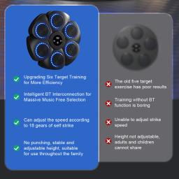 Inteligente Boxing Machine para Crianças, Música Boxing Trainer, Compatível com Bluetooth, Resposta Eletrônica, Agilidade Reação - Image 5