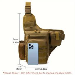 Bolsa de ombro de pesca à prova dwaterproof água esportes ao ar livre ciclismo crossbody peito único mochila viagem escalada acampamento tático bolsa - Image 6