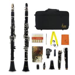 SLADE-Tubo profissional preto para clarinete com kit de limpeza 17 teclas clarinete, bb, palhetas Acessórios para performance de concerto - Image 4
