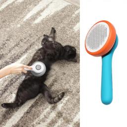 Escova para remoção de pelos de animais de estimação, pente autolimpante para remoção de pelos de gatos e cachorros - Image 1