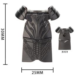 Blocos de construção Medieval Knight para crianças, armas do Noldo Warrior, acessórios da Coréia, capacete de armadura, brinquedos Shield, MOC, 4cm - Image 2