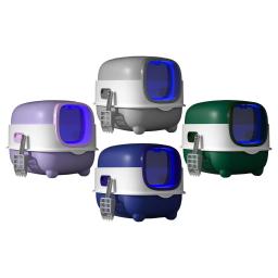 Caixa de areia reutilizável com capuz para gatos, bandeja removível, sandbox fechado, sandbox durável, fechado e coberto, fácil de limpar - Image 2