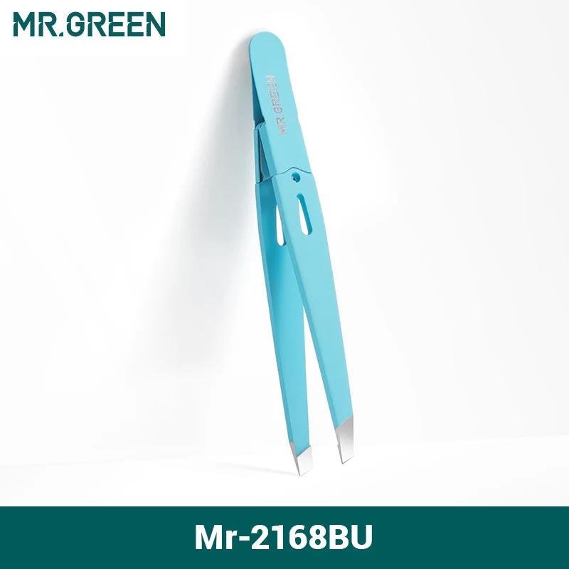 MR.GREEN-Pinça De Sobrancelha, Cabelo Colorido, Beleza Fine Hairs Extrator, Aço inoxidável Slanted Eye Brow Clips, Remoção Maquiagem Ferramentas - Image 1