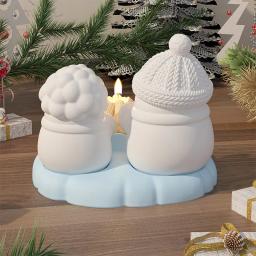3D Fusão Boneco De Neve Silicone Vela Moldes, Natal Bonito Artesanato, Resina De Gesso, Molde De Cristal, Handmade Chocolate Bolo Ferramenta - Image 3