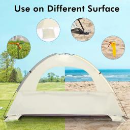 Toldo portátil multi-pessoa para acampamento ao ar livre e festa, proteção solar casual, barraca de praia respirável, tamanho 210x140x115cm - Image 3