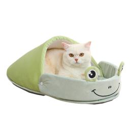 Camas de gato cartoon pet cama para gato chinelo forma Bicho de estimação Verão Frio Ninho Criativo Tubarão Canil para gatos Ninho Animal pequeno Suprimentos para animais de estimação - Image 2