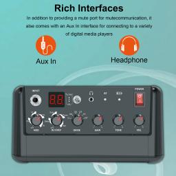Rowin-Built-in processador multi-efeitos, amplificador de pedal de guitarra elétrica, MOD,Delay,Reverb,Tuner Effects, PE-10 - Image 5