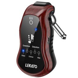 LEKATO-B6 Amplificador De Auscultadores De Guitarra, Pedal De Efeito De Guitarra, Prática De Efeitos, Sintetizador Com 5 USB Recarregável - Image 4