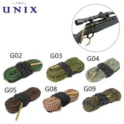 Caça fure gun cleaner snake.22 cal.223 cal.38 cal & 5.56mm 7.62mm rifle kit de limpeza ferramenta rifle barril calibre cobra corda - Image 2