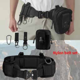 Homens multi-funcional tático cintura cinto conjunto, alta qualidade Nylon equipamentos, ao ar livre caça - Image 1