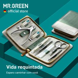 MR.GREEN-Aço Inoxidável Manicure e Pedicure Set com Kit Caso Viagem, Nail Clipper, Ferramentas profissionais do cortador do prego - Image 1