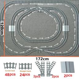 Trens da cidade trilho de trem tijolos modelo brinquedo macio trilha & cruved em linha reta para crianças presente compatível todas as marcas ferroviária leduo - Image 4