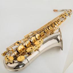 Banhado a Prata Saxofone Tenor Body, Instrumento Musical Profissional com Acessórios Case, Bb, Japão 875EX, Frete Grátis - Image 2